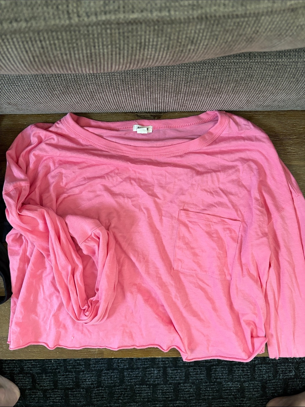 Garage Pink Crop Top with Pocket
